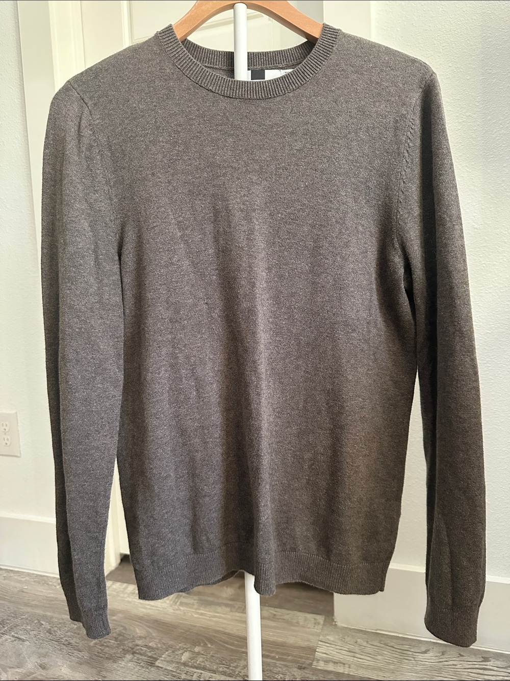 Topman Grey Crewneck Cotton Knit Sweater Size Small